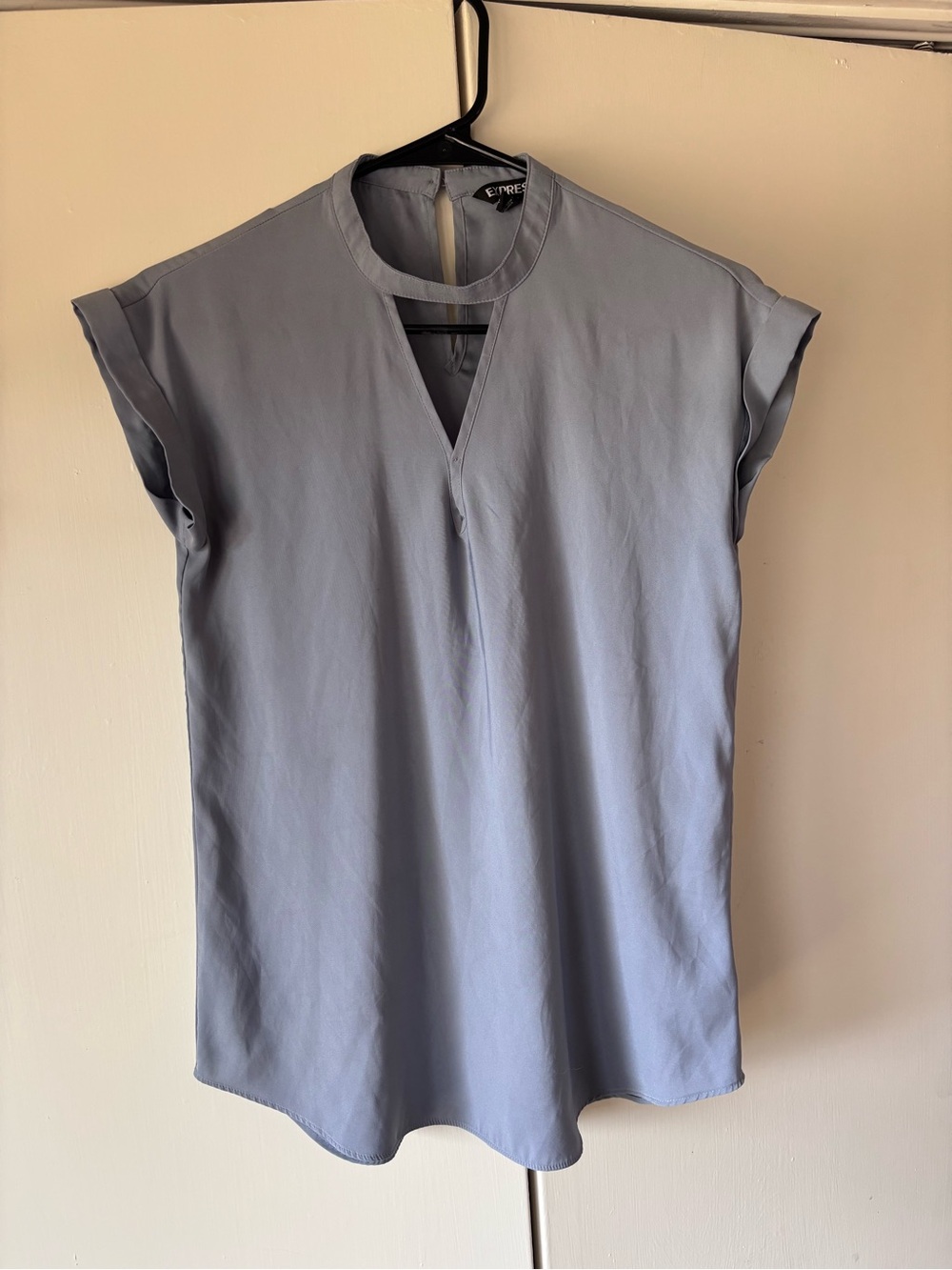 Express Women’s Light Blue Cap Sleeve Blouse